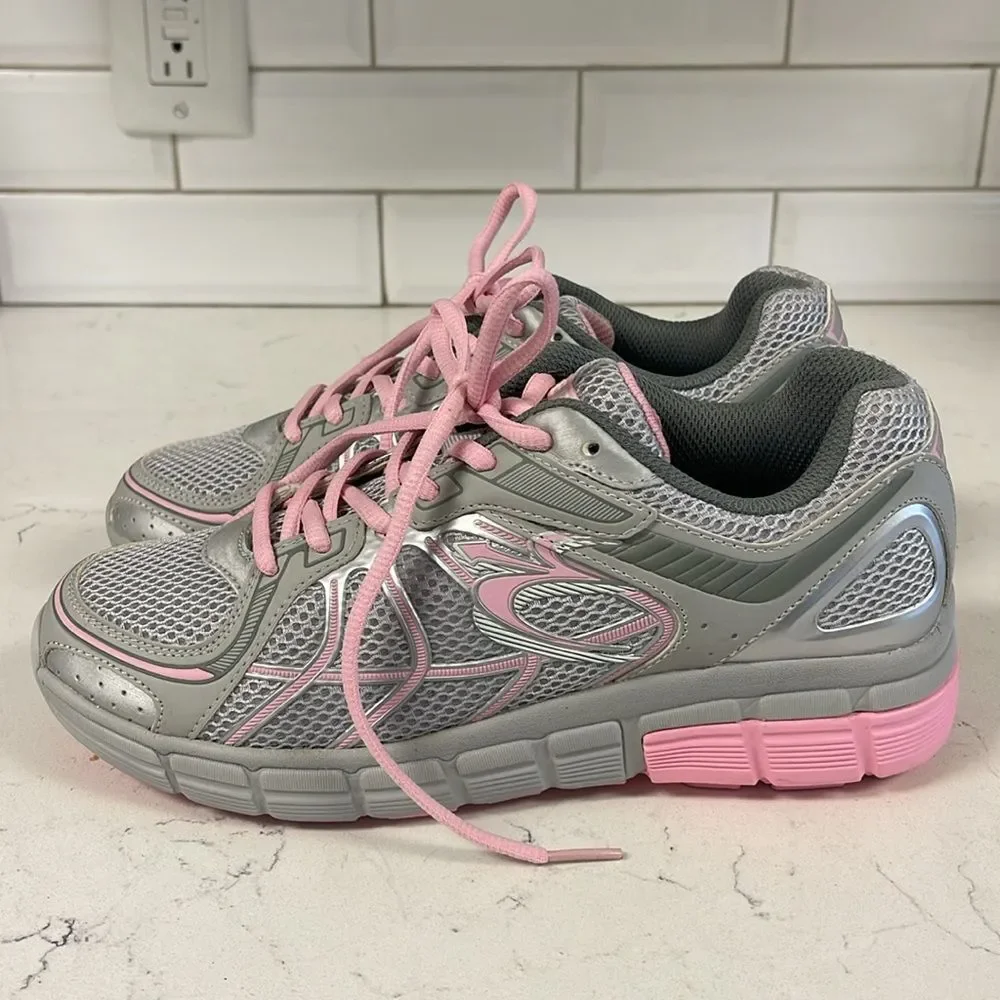 Gravity Defyer Women's G-Defy Super Walk Gray Pink Athletic Shoes 8 US